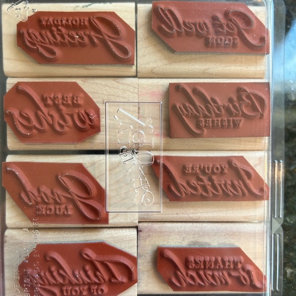 Stampin’ Up! Set of 8 stamps. Sincere Salutations. 2005. Like new condition - Picture 2 of 3